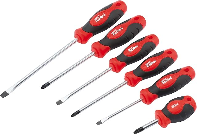 Draper Redline 68013 Soft Grip Screwdriver Set (6-piece), Blue