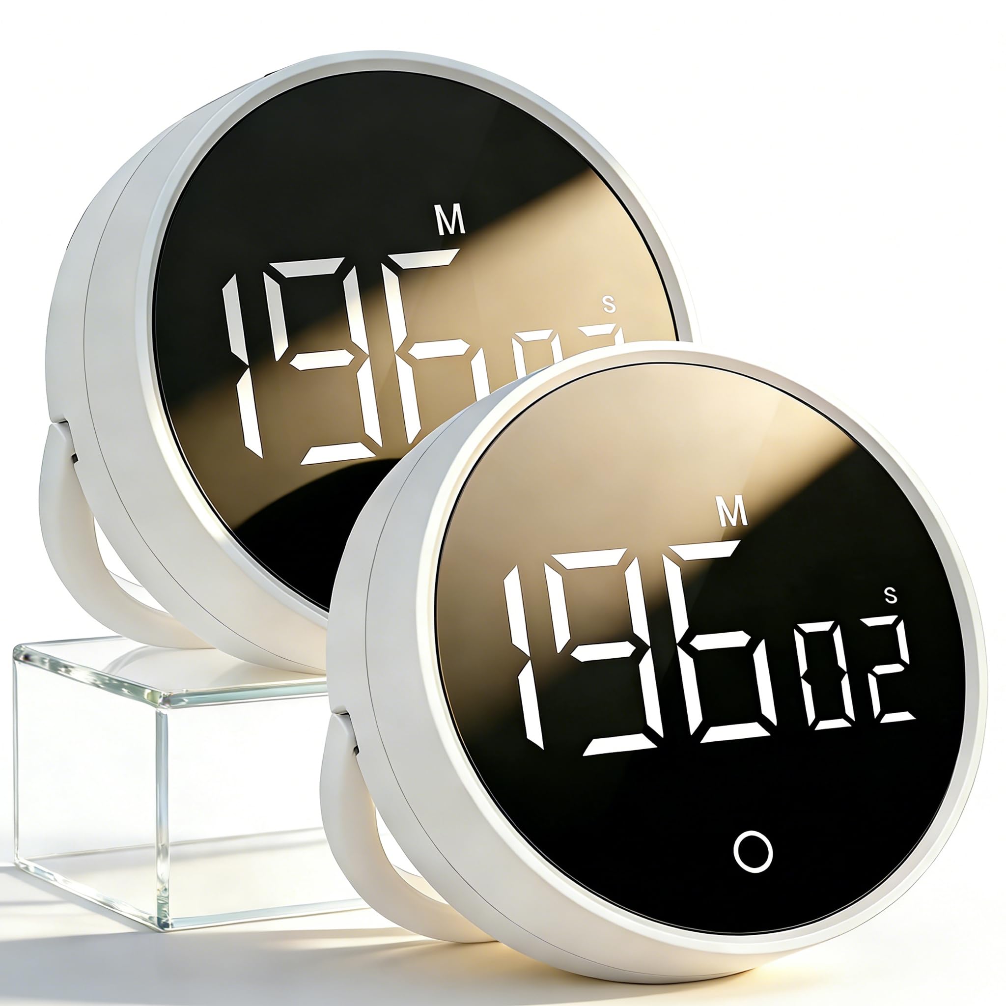 Temporizador digital de cocina magnético de 200 minutos, cuenta regresiva, funciona con pilas, temporizador digital magnético, escritorio vertical con soporte oculto para cocinar y hornear