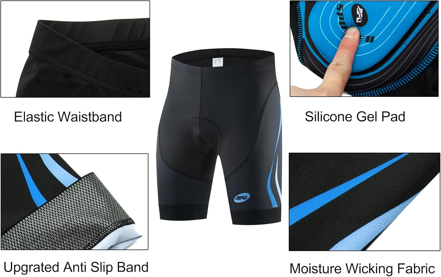 Men's Cycling Shorts Padded Biking Bottoms Team Bike Sportwear - Image 2