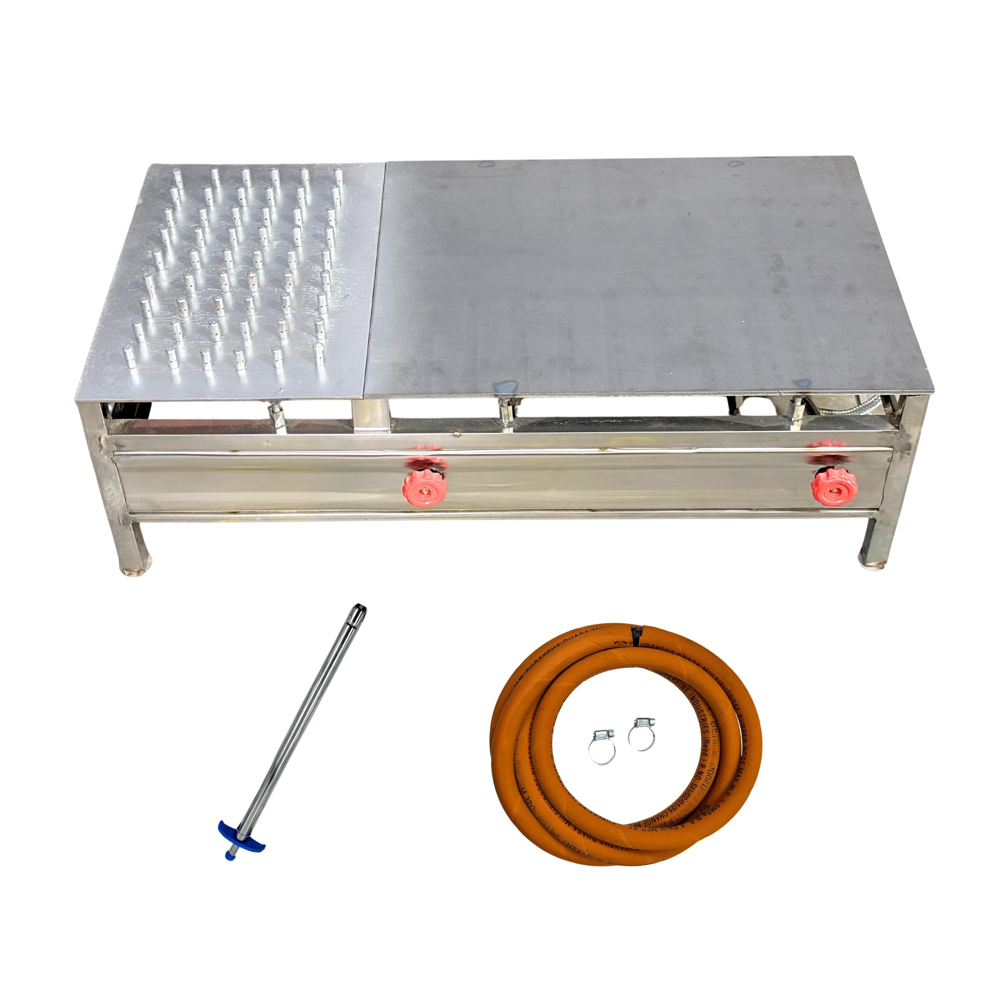 Amaru Stainless Steel Commercial Roti Bhatti for Hotel & Restaurant Use | Heavy-Duty Roti Cooking Bhatti with Bullet Burner for Tandoor (Size-36Lx18Wx12H)