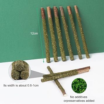 OSDUE Catnip Sticks and Teething Toys for Cats - 12PCS Natural Wood Chew Toy for Teeth Cleaning, Grinding - Cat Kitten Kitty Play and Relax