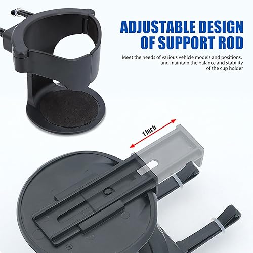 Miniatura 5 de GKmow 1 soporte multifuncional para taza de agua para automóvil, ABS con hoja horizontal, con capacidad de carga grande, soporte para bebidas,