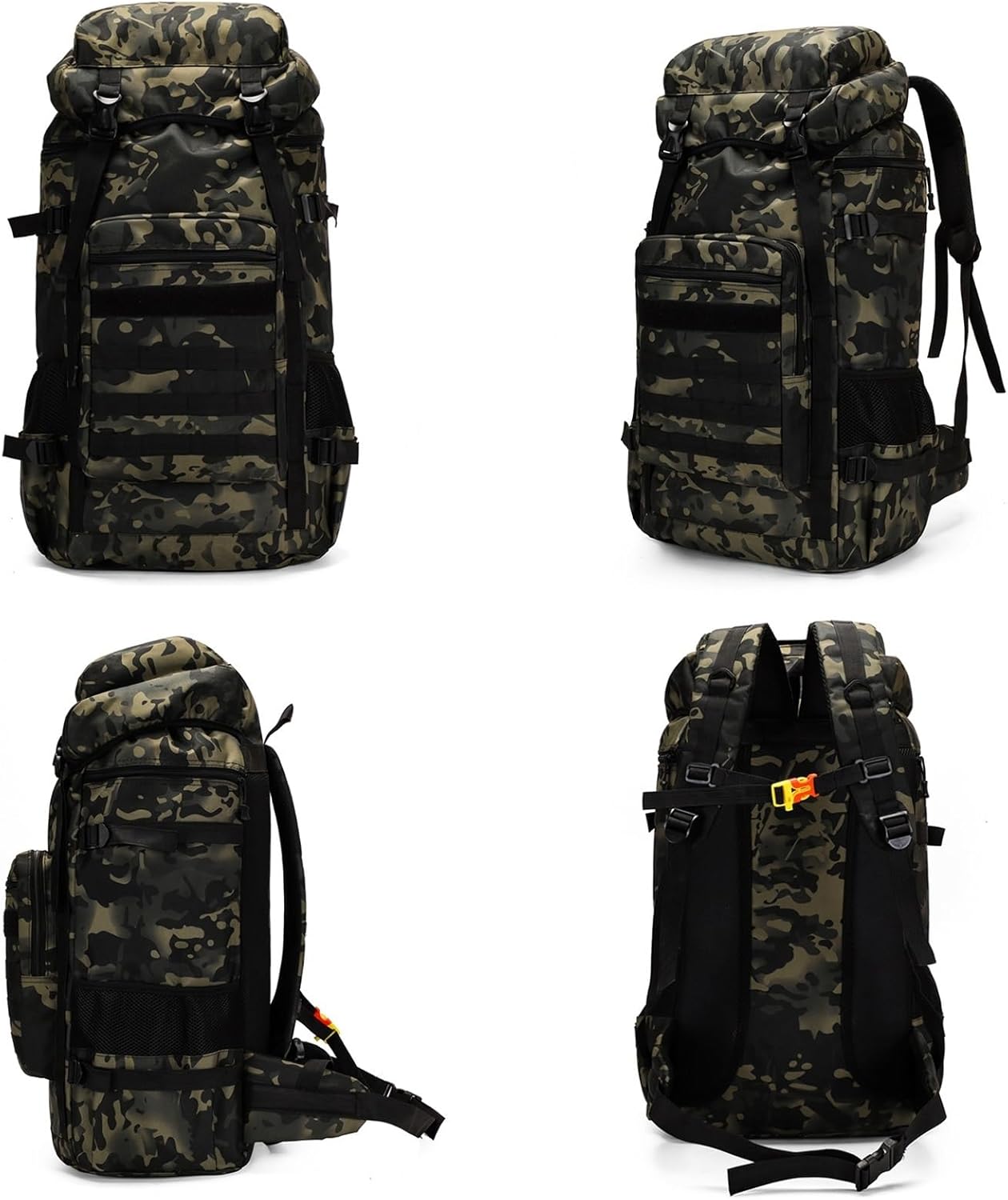70L Large Tactical Climb Backpacks Outdoors Hiking Camping Travel Bags Climbing Rucksack(Dark gray)