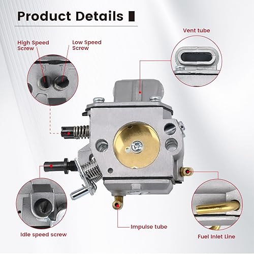 Miniatura 4 de Carburador MS290 para motosierra STIHL 029 039 MS310 MS390 con bobina de encendido, filtro de aire, kit de realimentación de línea de combustible