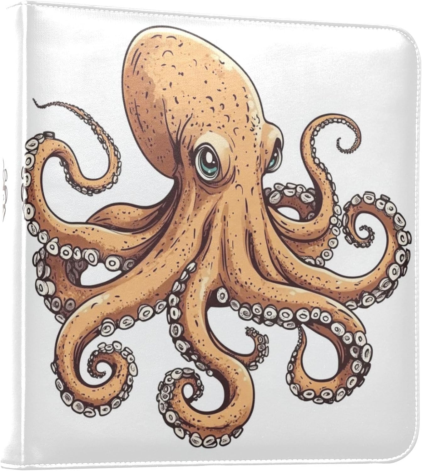 Large Photo Album, Cute Octopus (2) Personalized Leather Cover Photo Book for 4x6 5x7 6x8 Pictures, Photo Albums for Family, Baby, Wedding