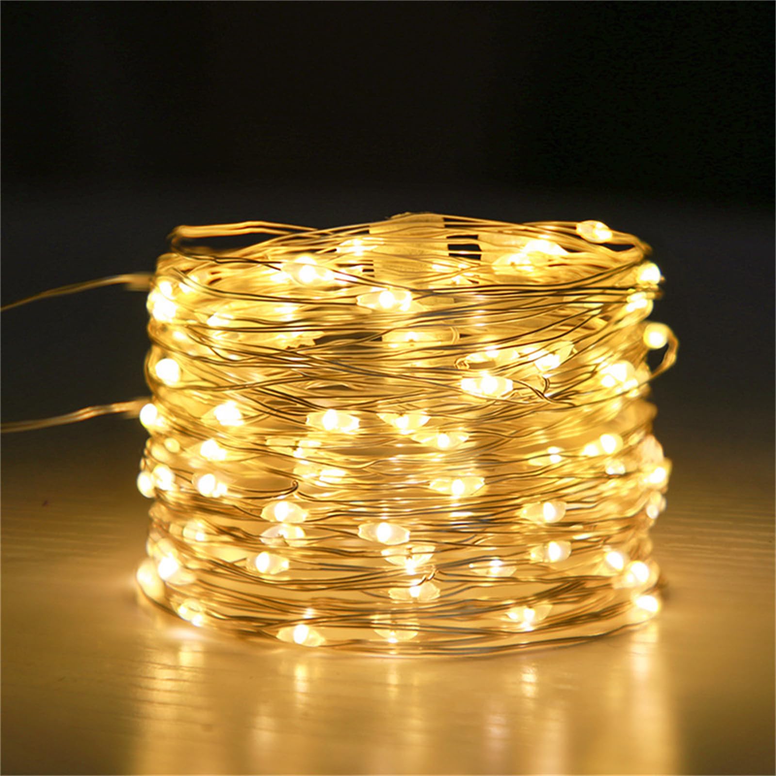 FANSU Warm White Coloured USB Fairy Lights, Indoor/Outdoor String Lights, Easy to Use Copper Wire String Fairy for Balcony Party Wedding Garden Home Decor (Warm White,2m 20 Lights)