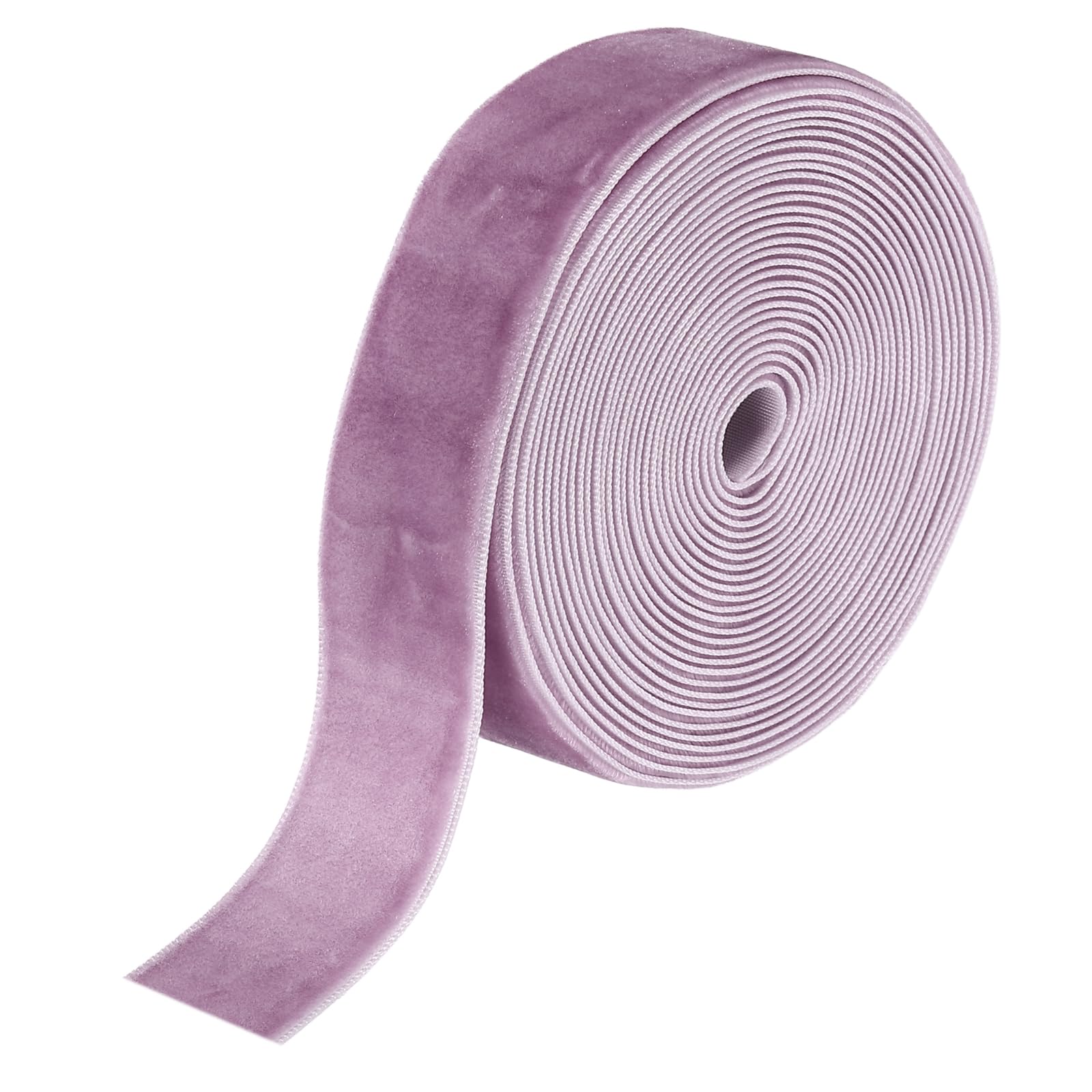 sourcing map Velvet Ribbon 2.5cm x 5.6m Single Face Spool Purple