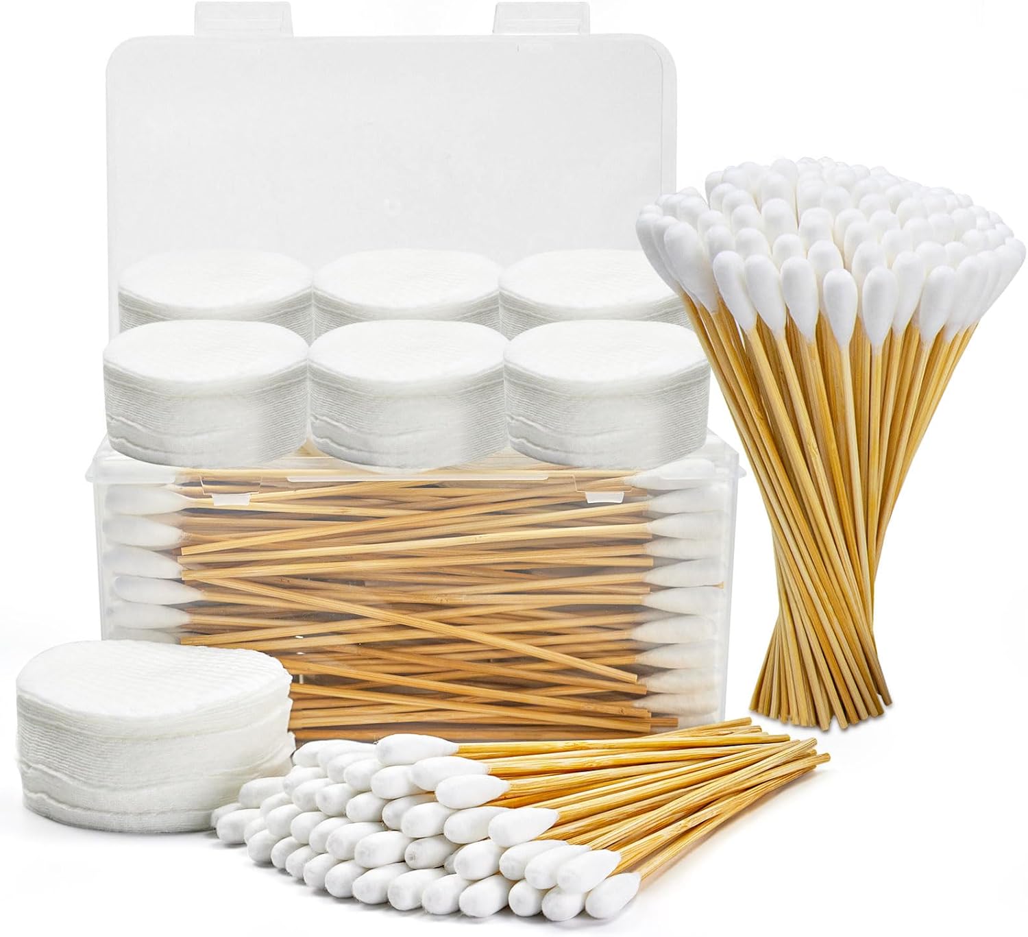 450PCS Dog Ear Cleaning Kit in Storage Box – 6″ Long Cotton Swabs for Dogs with Dry Cleaning Pads – Large Cotton Head, Lint-Free, Highly Absorbent, Specially Designed for Use with Dog Ear Cleaner