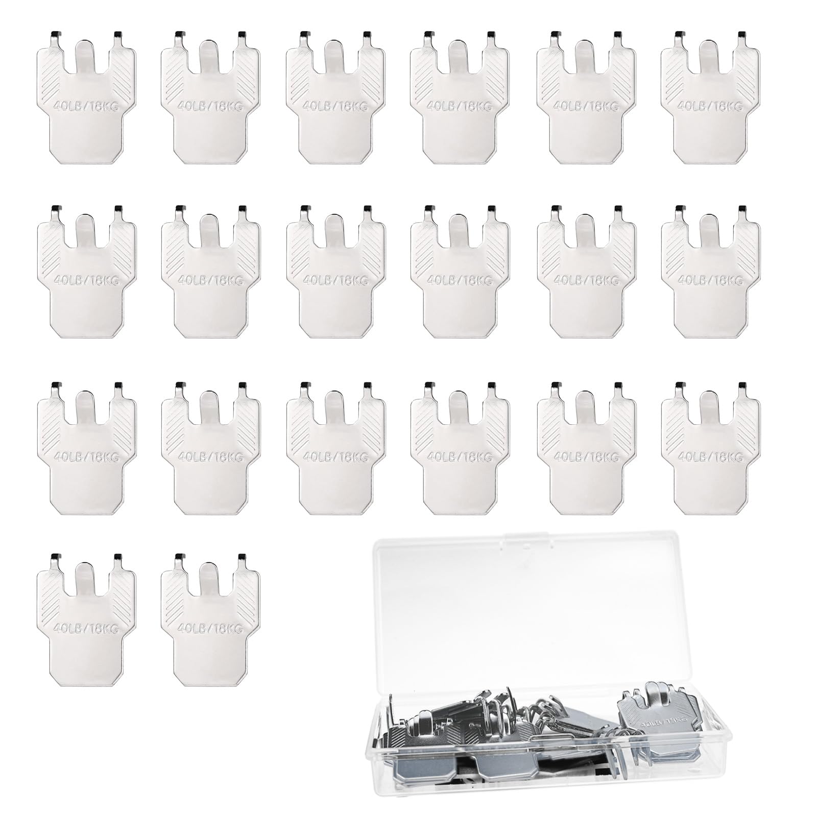 20PCS Drywall Picture Hanging Claw, Stainless Steel Picture Hooks for Hanging Paintings Claw Hooks Holds up to 18KG / 40LB