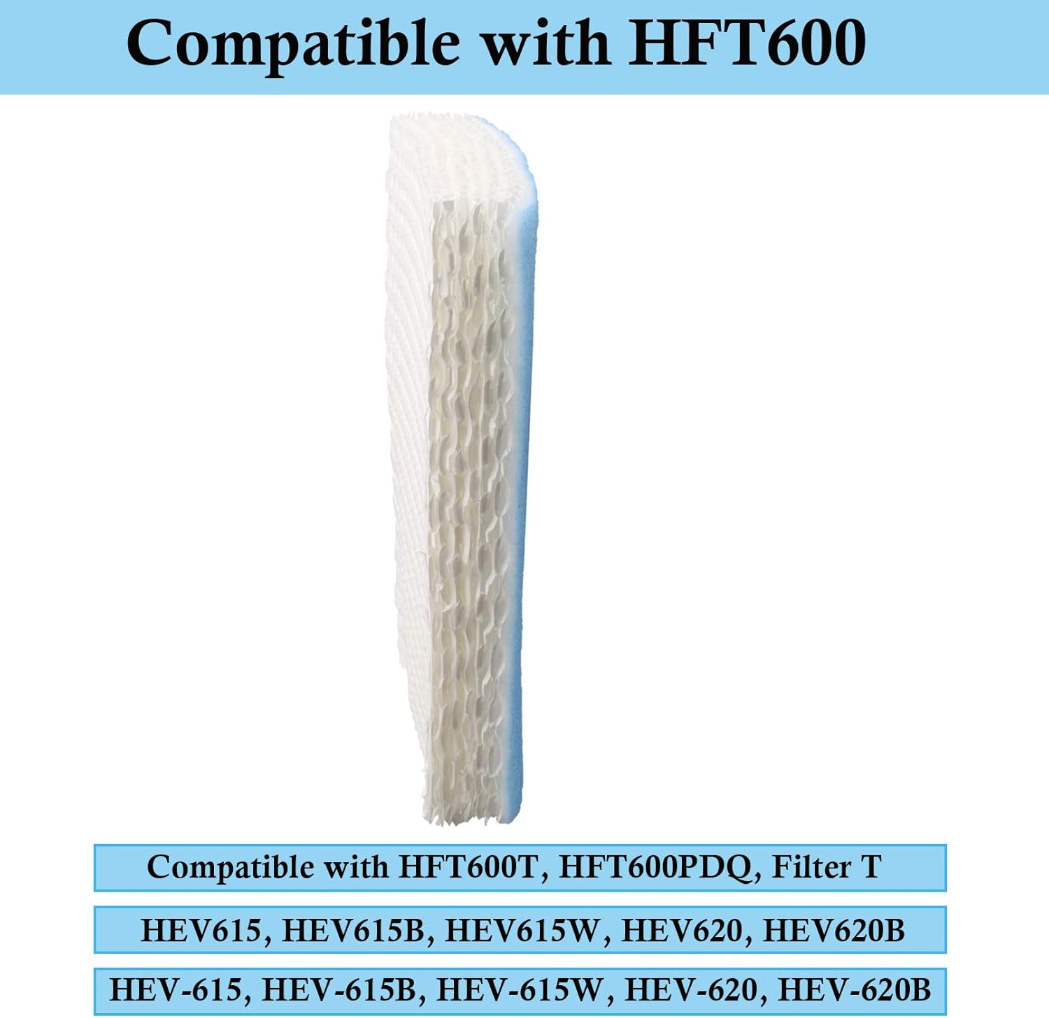 6 Pack Replacement Humidifier Filter HFT600 Filters T for Honeywell HFT600 HEV615 HEV615B HEV615W HEV620 HEV620B HEV620W HEV-615 HEV-615B HEV-615W HEV-620 HEV-620B HEV-620W
