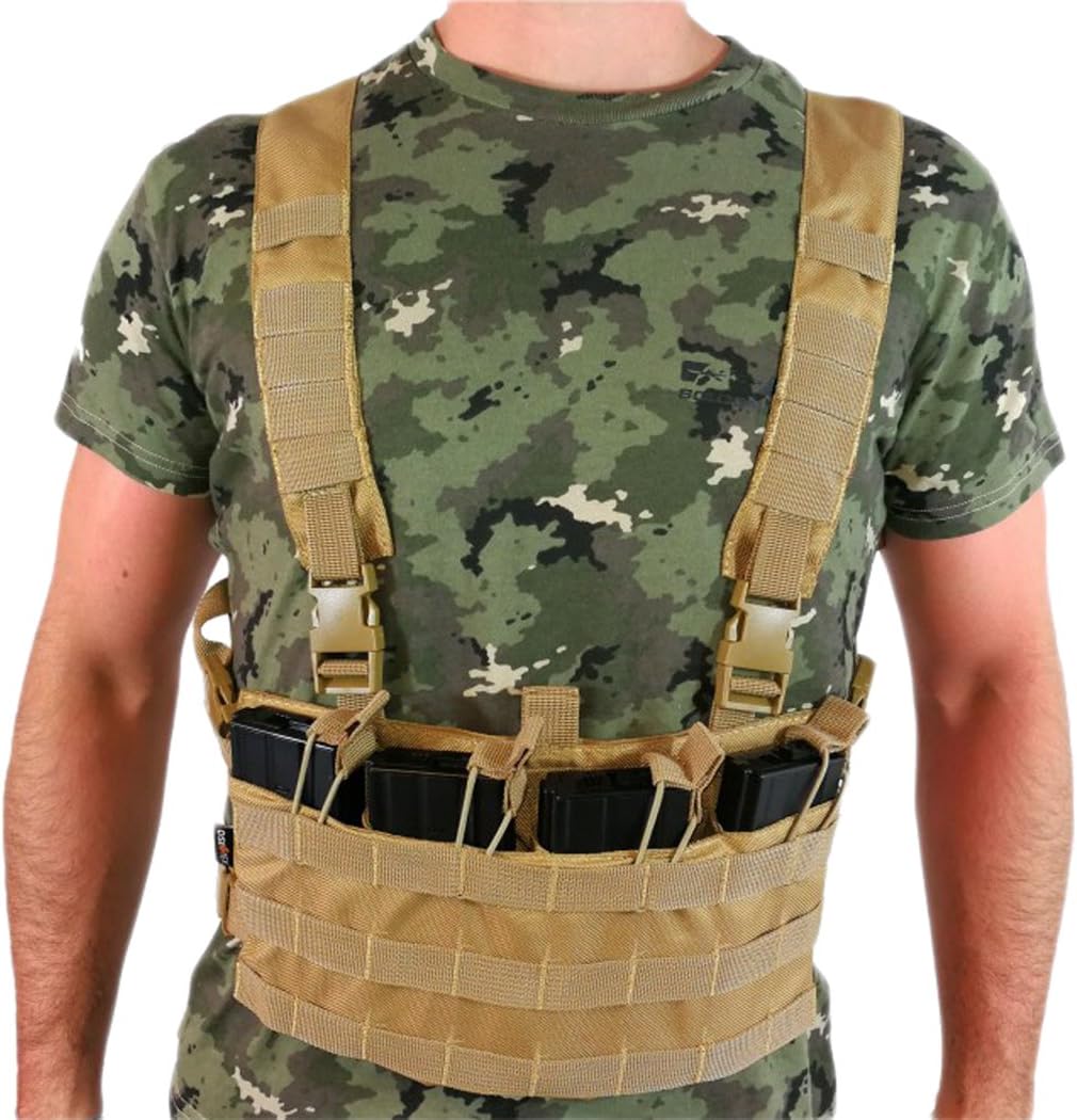 Oslotex Light Chest Rig Vest Tactical Airsoft, Unisex Adult, Unisex adult, Light Chest Rig