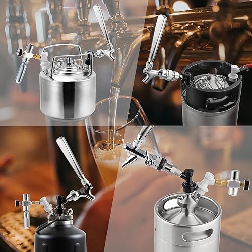 Miniatura 8 de Dbgogo Manijas de grifo de cerveza, 2 piezas de acero inoxidable 304 comercial de barril de cerveza de barril de cerveza mango de grifo de cerveza