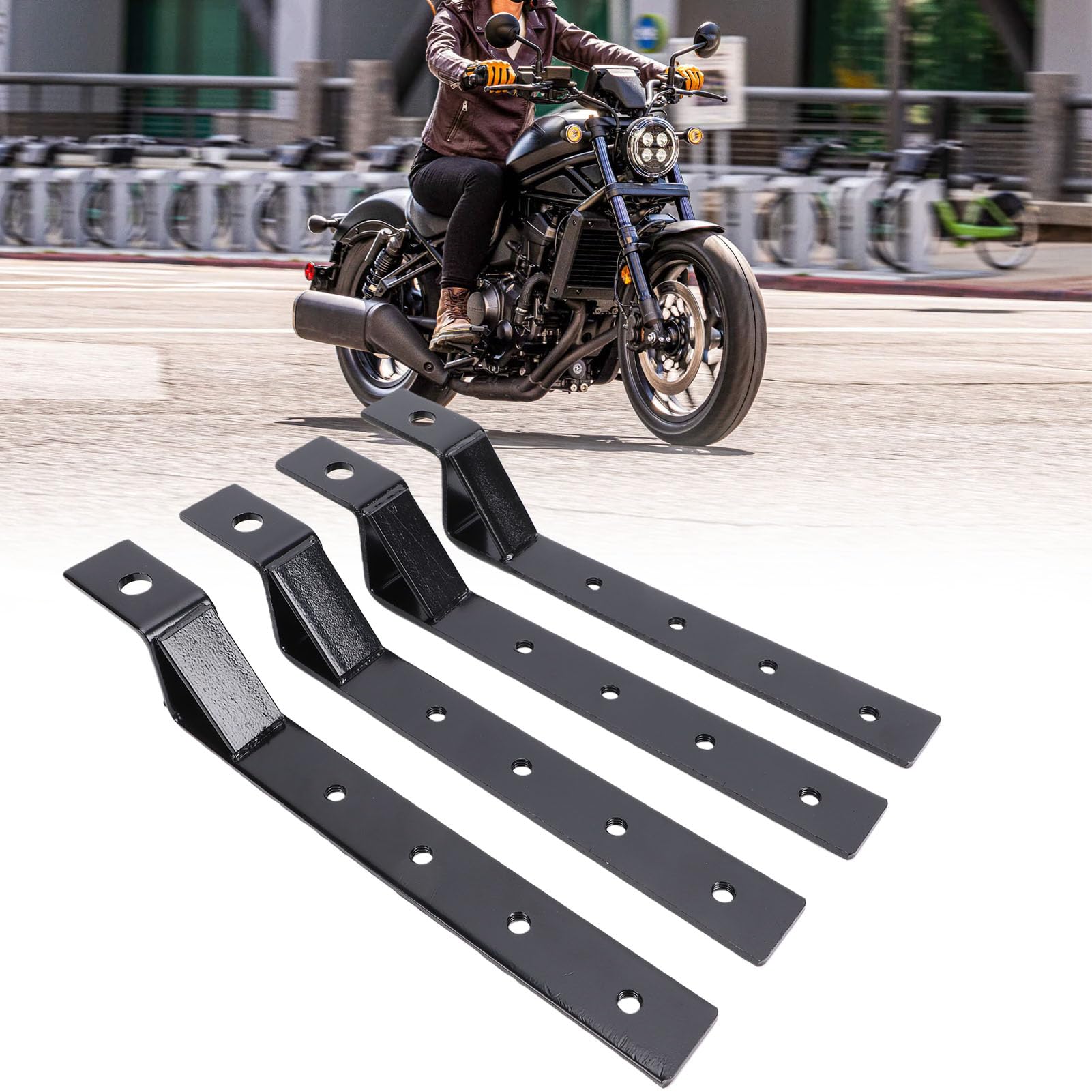 Rosvola Staffa di Montaggio Universale per Borsa Laterale per Moto, Kit di Montaggio Regolabile per Carichi Pesanti, Staffa per Borsa Rigida con vestibilità Universale, Ideale per il Modello Cruiser