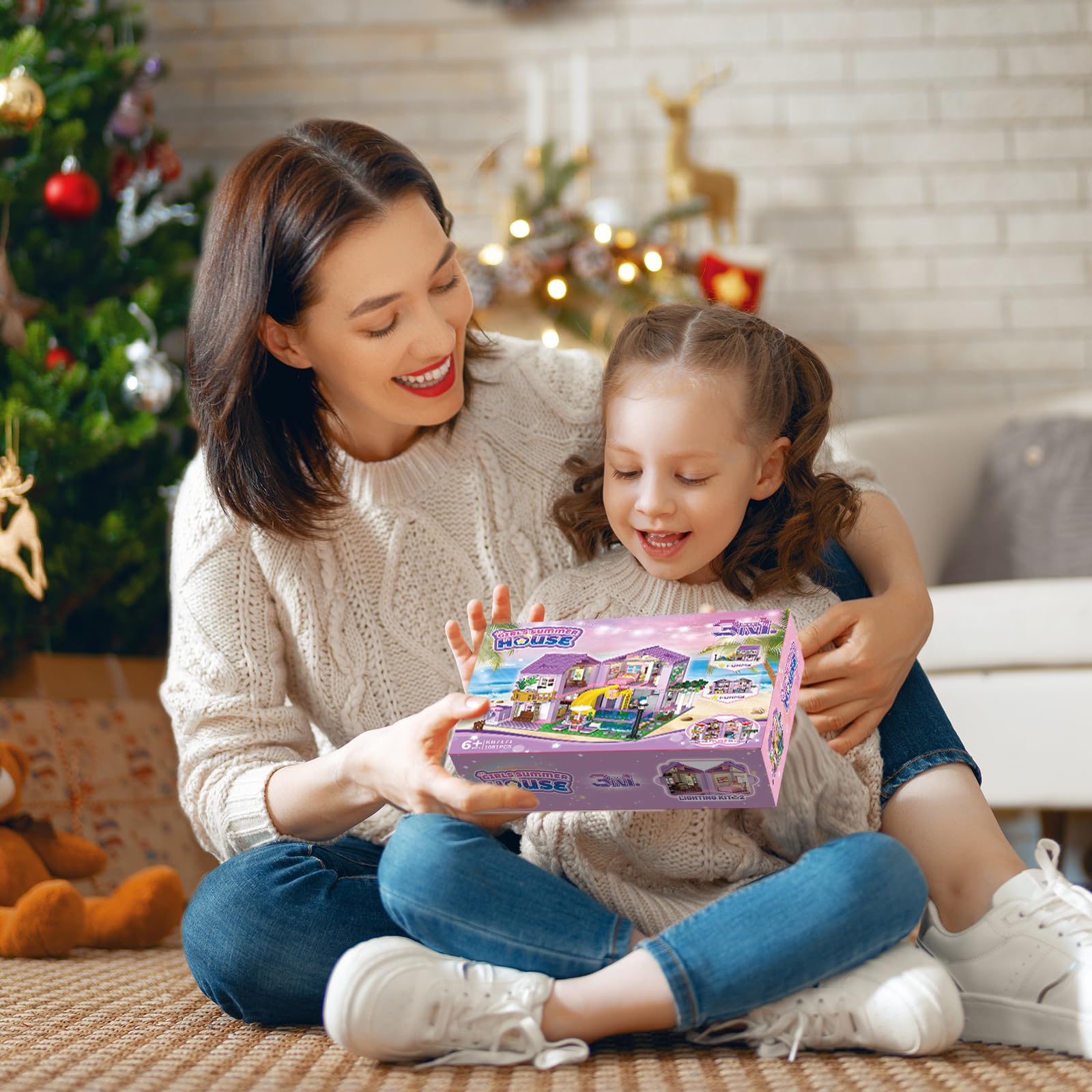 Purple Girls Summer Villa Friends Building Set Compatible with Lego 3 in 1 Friends Construction Educational Toy for Kids Age 8-12 and Up 1081 PCS