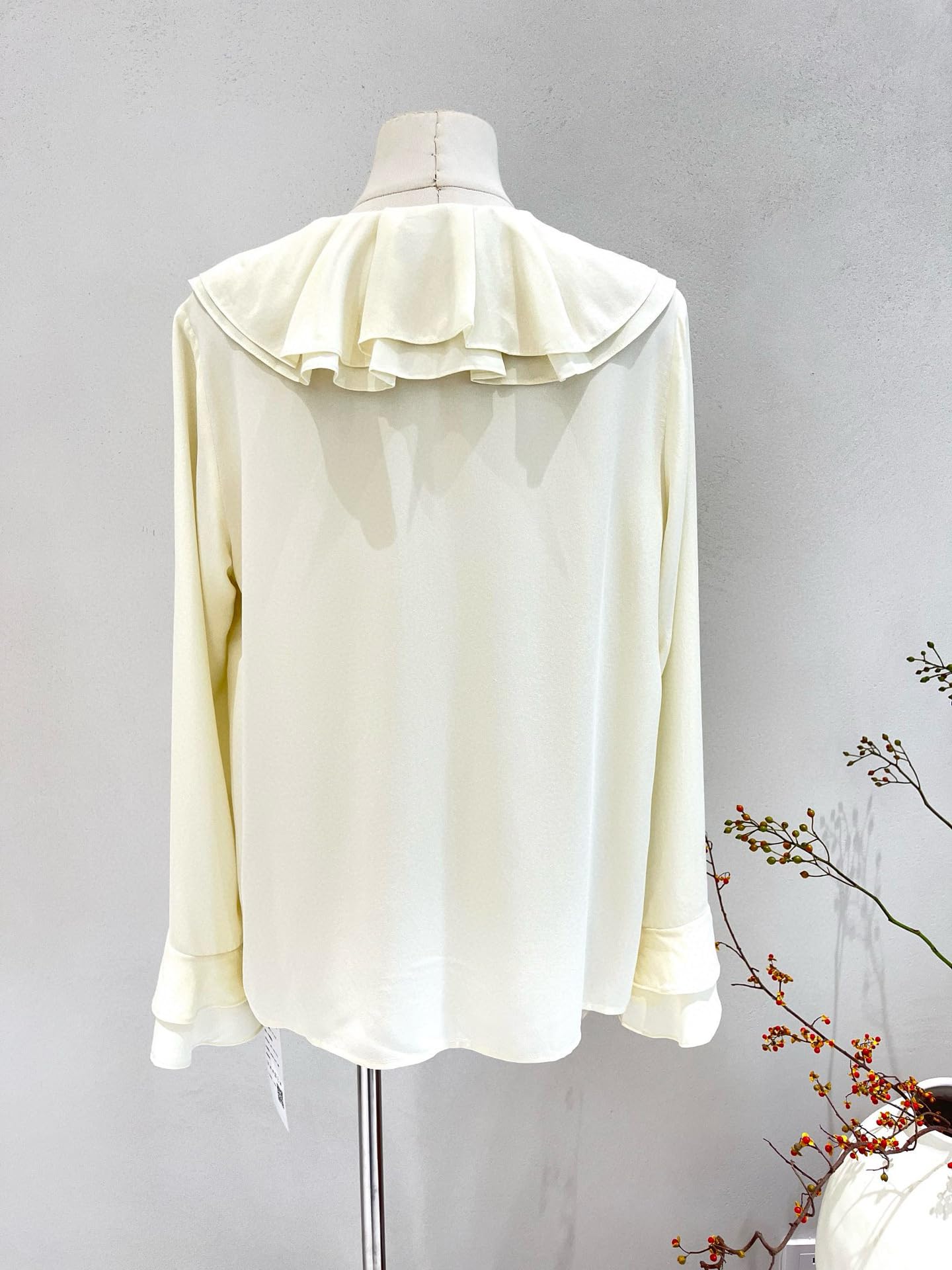 Camisa Blanca de Seda Francesa Lavada a la Piedra para Mujer