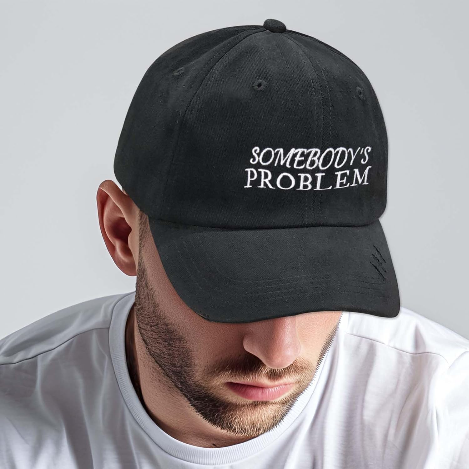 Men Women Embroidery Somebody's Problem Baseball Cap Vintage Black DAD MOM Funny Gifts Trucker Cotton vios - Image 7