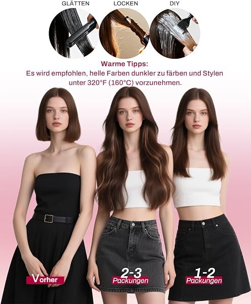 Moresoo Clip in Extensions Echthaar Blond Seidig Glatt Volumen Erweiterungen Echthaar Extensions Clip 35 cm 5 Stück 80g Aschblond mit Platinblond #18/613 Natürlicher Look für Alltag - 5
