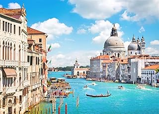 CORFOTO Fabric Venice Grand Canal Italy Backdrop San Simeone Piccolo Chu...