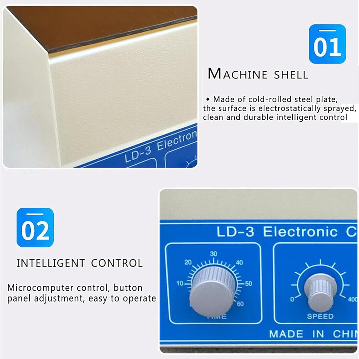 Electric Centrifuge Machine, Lab Benchtop Centrifuges, Maximum Speed: 4000R/MIN/Centrifugal Force: 2770XG/Capacity: 50MLX6/Timing:0-60MIN, for Chemical Biological Practice