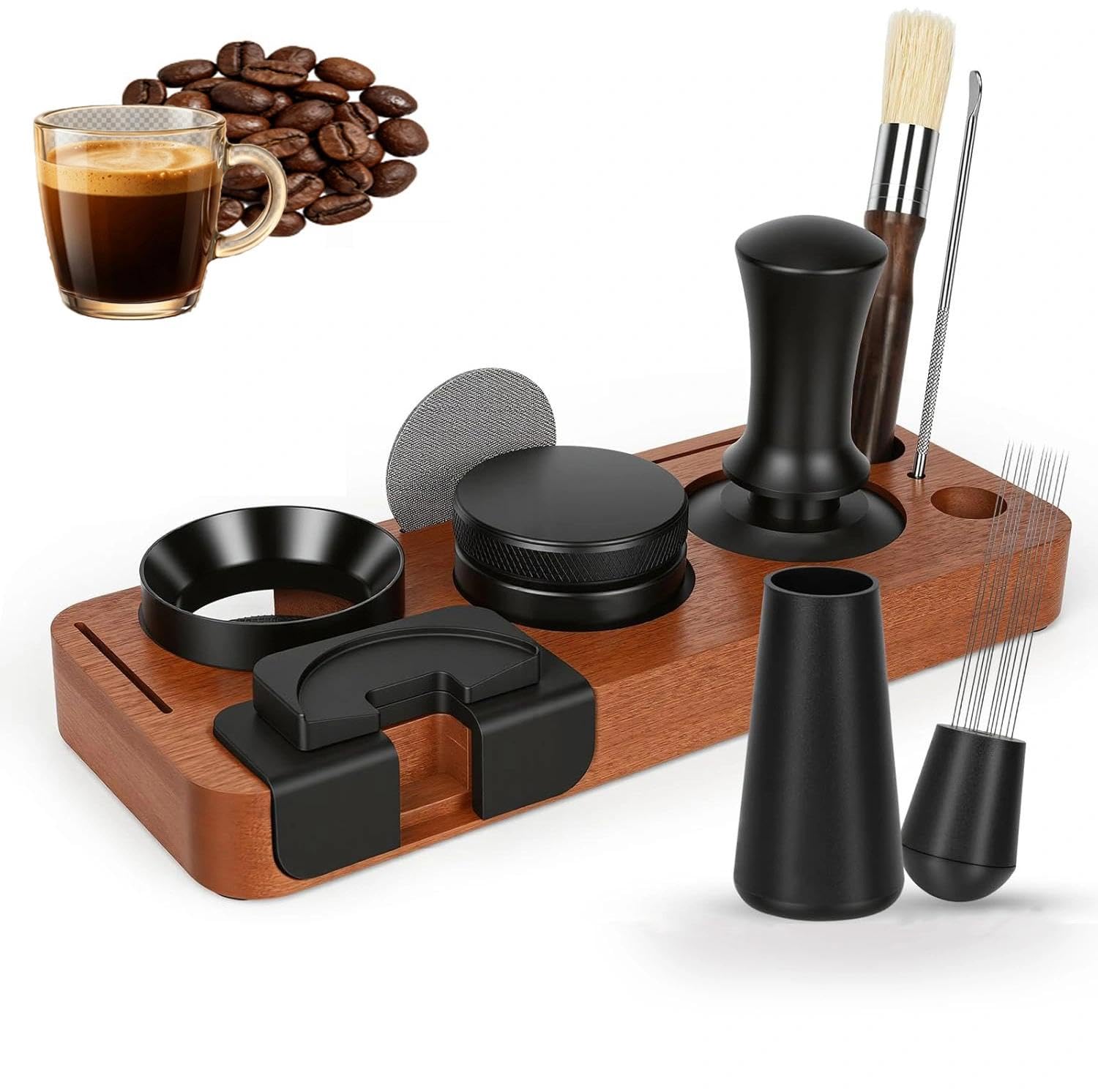 Ensemble d'accessoires pour espresso 8 pièces, kit barista pour cafés