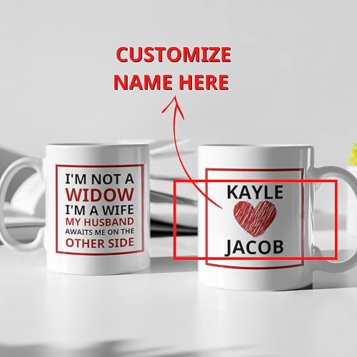 Miniatura 2 de Regalo personalizado para esposa viuda taza de café personalizada para esposa viuda My Husband Awaits Me On The Other Side