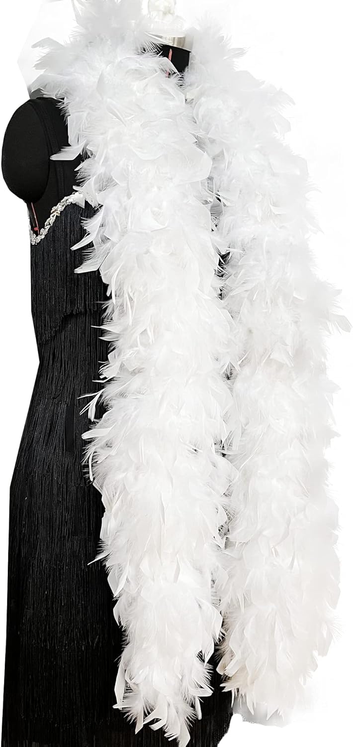 2 Yards 80g Turkey Chandelle Feather Boa for DIY Craft,Party Dancing Dress Up, Halloween Decoration - Image 6