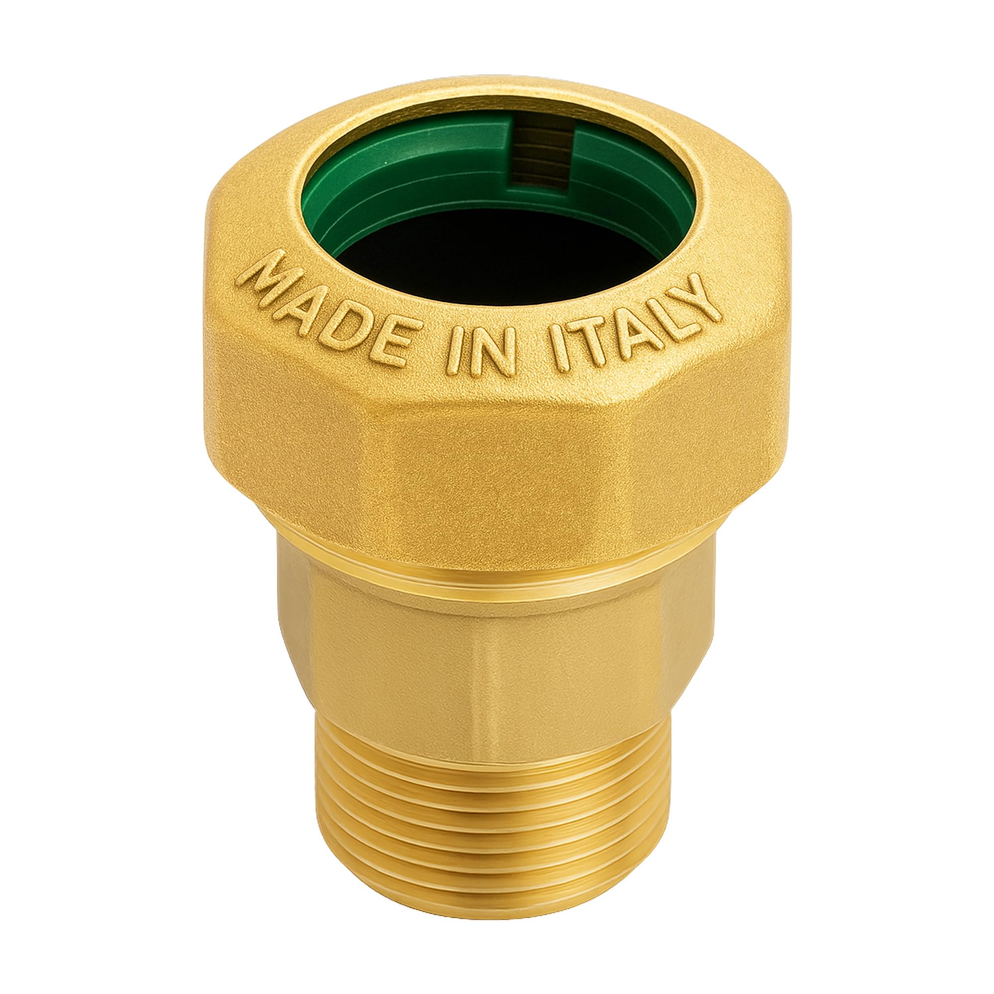 PE Pipe Screw Connection Brass Fitting Coupling Angle Clamp Connector Sleeve (Screw Connection 25 x 3/4 Inch External Thread)