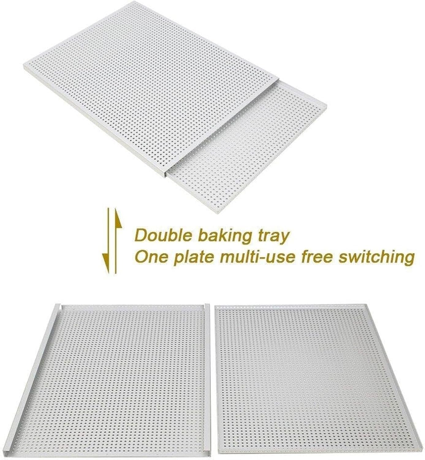 Antihaft-Backform mit Silikonmatte, Crisper Tray Rechteckige Ofenform für Brot, Fleisch, Desserts, Mehrzweck-Backblech für Küche