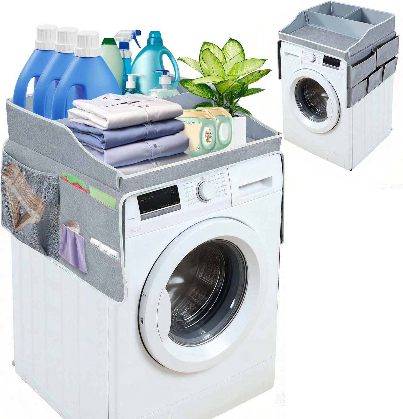 Washer Dryer Countertop with Shelf Laundry Topper for Washer and Dryer Countertop Cover Universal Front Load Machine for Laundry Room Organization