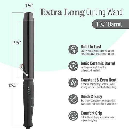 Miniatura 5 de MINT Value Bundle - Crema suavizante hidratante ligera de lujo y varita rizadora de serie profesional, plancha de 1 14 pulgadas por MINT  Barril de