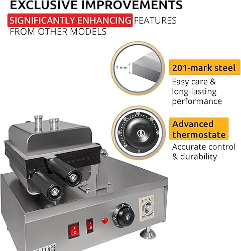 Miniatura 4 de Generic Máquina de panadería eléctrica antiadherente comercial de 110 V 220 V para hacer gofres de oso Taiyaki