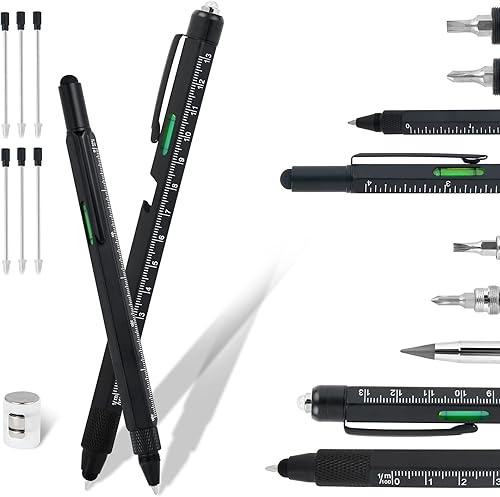 Regalos para papá para el día del padre, Hongred 2 piezas bolígrafo multiherramienta, rellenos de calcetines para regalos de hombres para él,