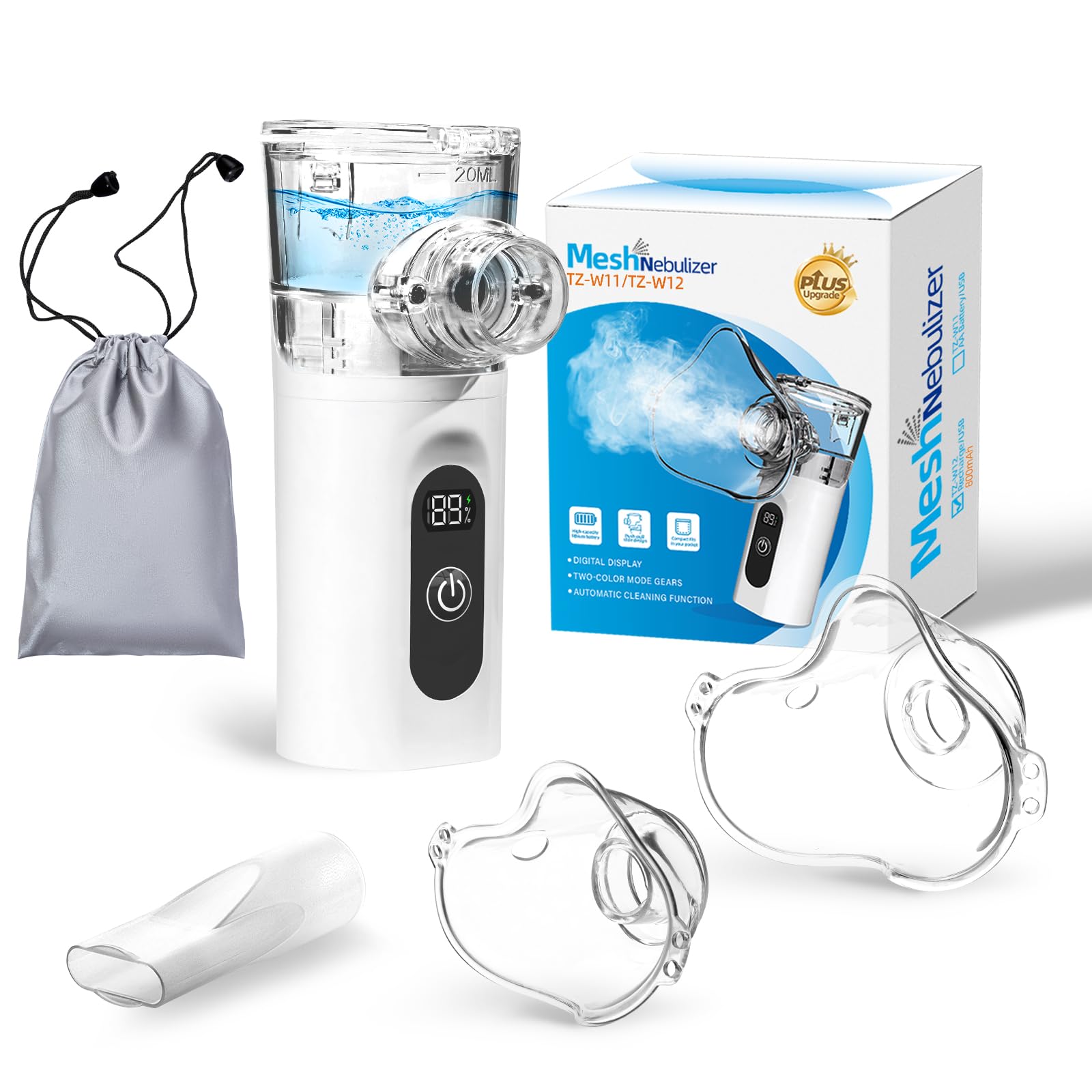 Inhalationsgerät für Erwachsene und Kinder, Wiederaufladbarer Inhalator mit Countdown-Timer und Automatischer Reinigungsfunktion für Eine Effiziente Verneblung zu Hause und auf Reisen