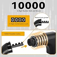Vista 6 de Candado para Scooter Eléctrico, Candados de Cable de Combinación para Bicicleta Compatible con Xiaomi M365/Max/GXL/Ninebot/Segway/Motor/Candado