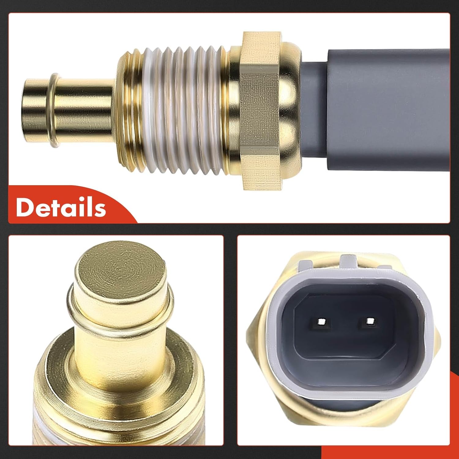 A-Premium Engine Coolant Temperature Sensor Compatible with Dodge Grand Caravan 08-19 Ram 1500 2500 3500 Challenger Durango Journey Jeep