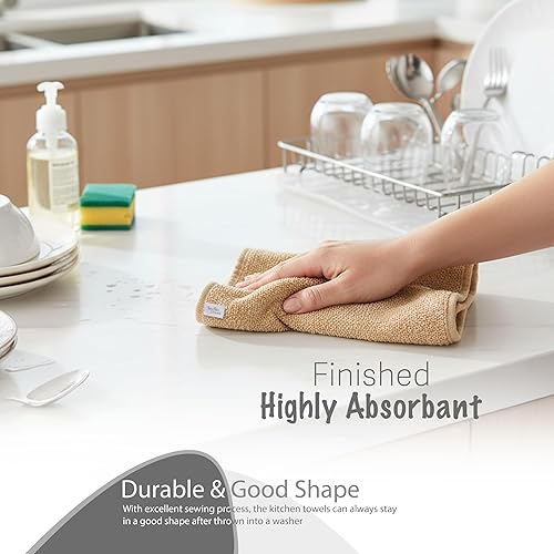 Miniatura 4 de Juego de toallas de algodón, juego de 3 piezas, incluye 1 toalla de baño, 1 toalla de mano y 1 toallita, juego de toallas suaves y absorbentes para