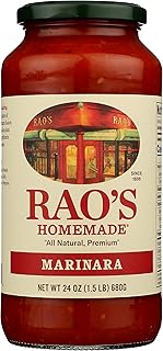 Rao's Homemade Marinara Sauce, 24 oz, All Purpose Tomato Sauce, Pasta Sauce, Carb Conscious, Keto Friendly, All Natural, Premium Quality, With Italian Tomatoes & Olive Oil