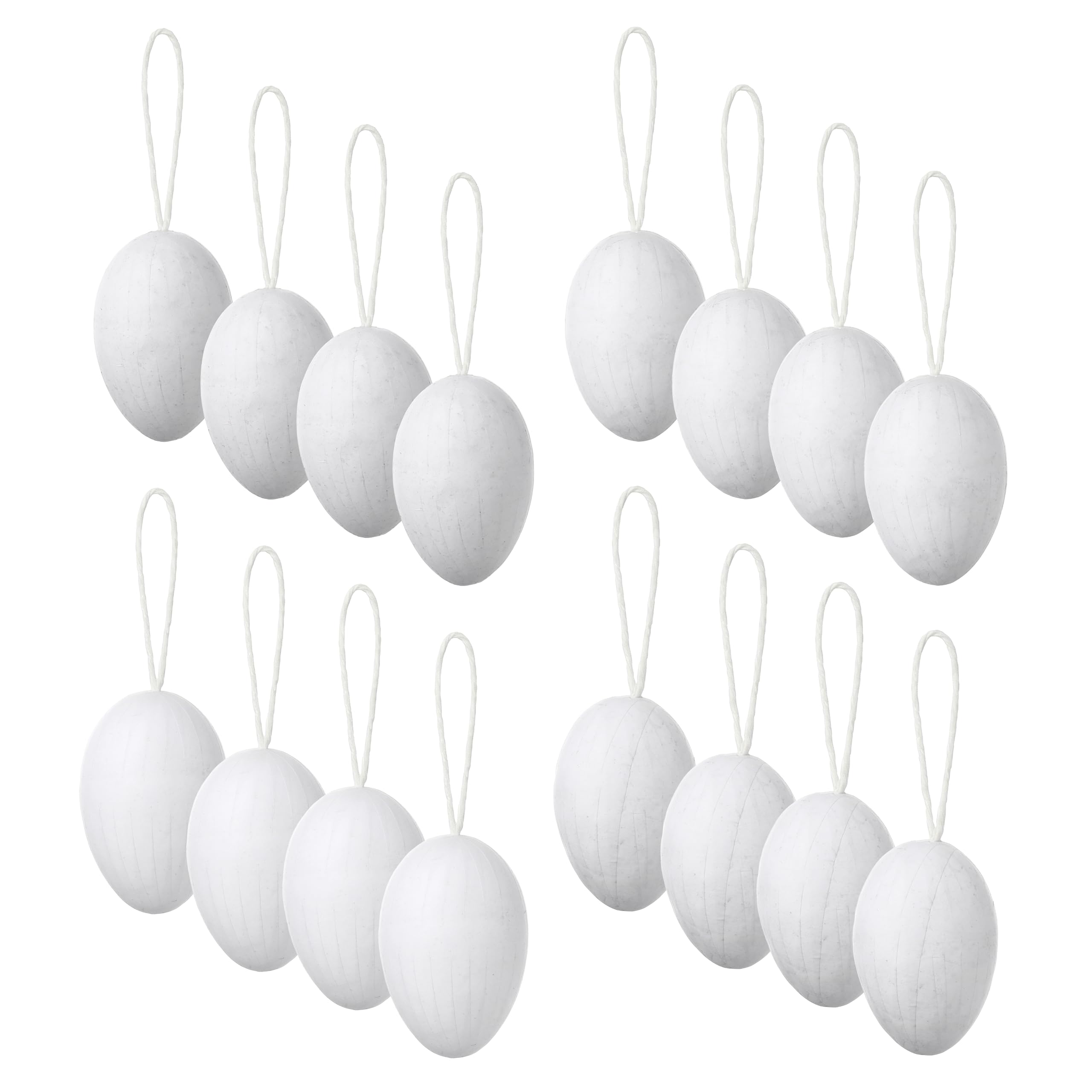 Nordstern Set di 12 uova di Pasqua in carta - Decorazione pasquale bianca da dipingere, creare e appendere - Decorazione primaverile, decorazione pasquale per il nido di Pasqua