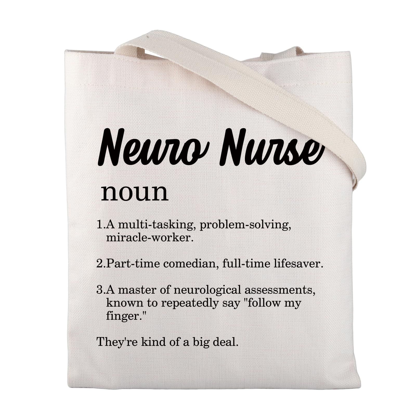 Neuro ICU Nurse Gift Neuro Nurse Tote Bag Neurology Nurse Gift Thank You Gift for Neuro Nurse Definition Canvas Tote Bag