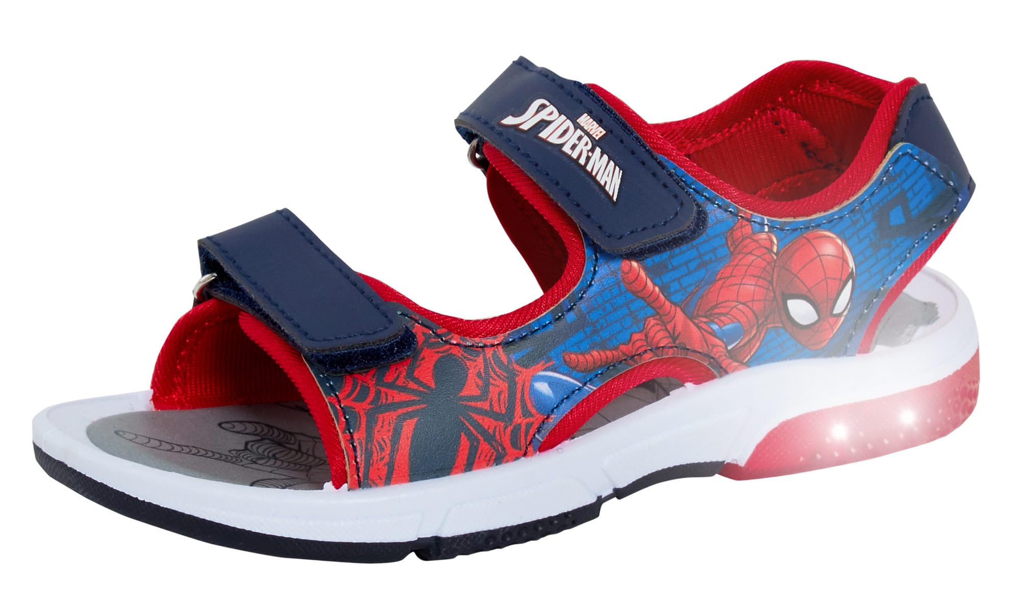 Marvel Spiderman Sandales de sport légères à bout ouvert pour garçon Rouge