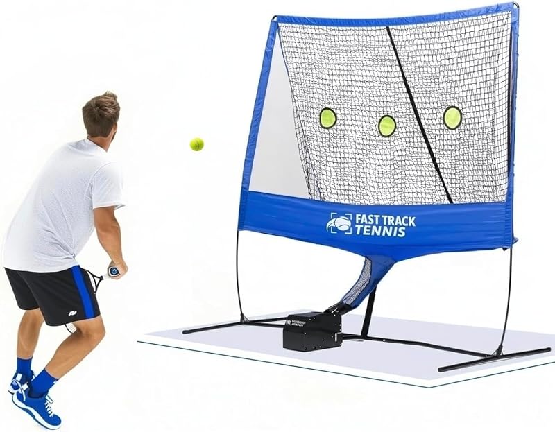 Sistema de retroalimentación Fast Track, máquina de pelotas de tenis GEN2 patentada para practicar 20 transmisiones por minuto, máquina de tenis portátil con seguimiento de rendimiento de iOS (se aplica tarifa de reposición a las devoluciones)