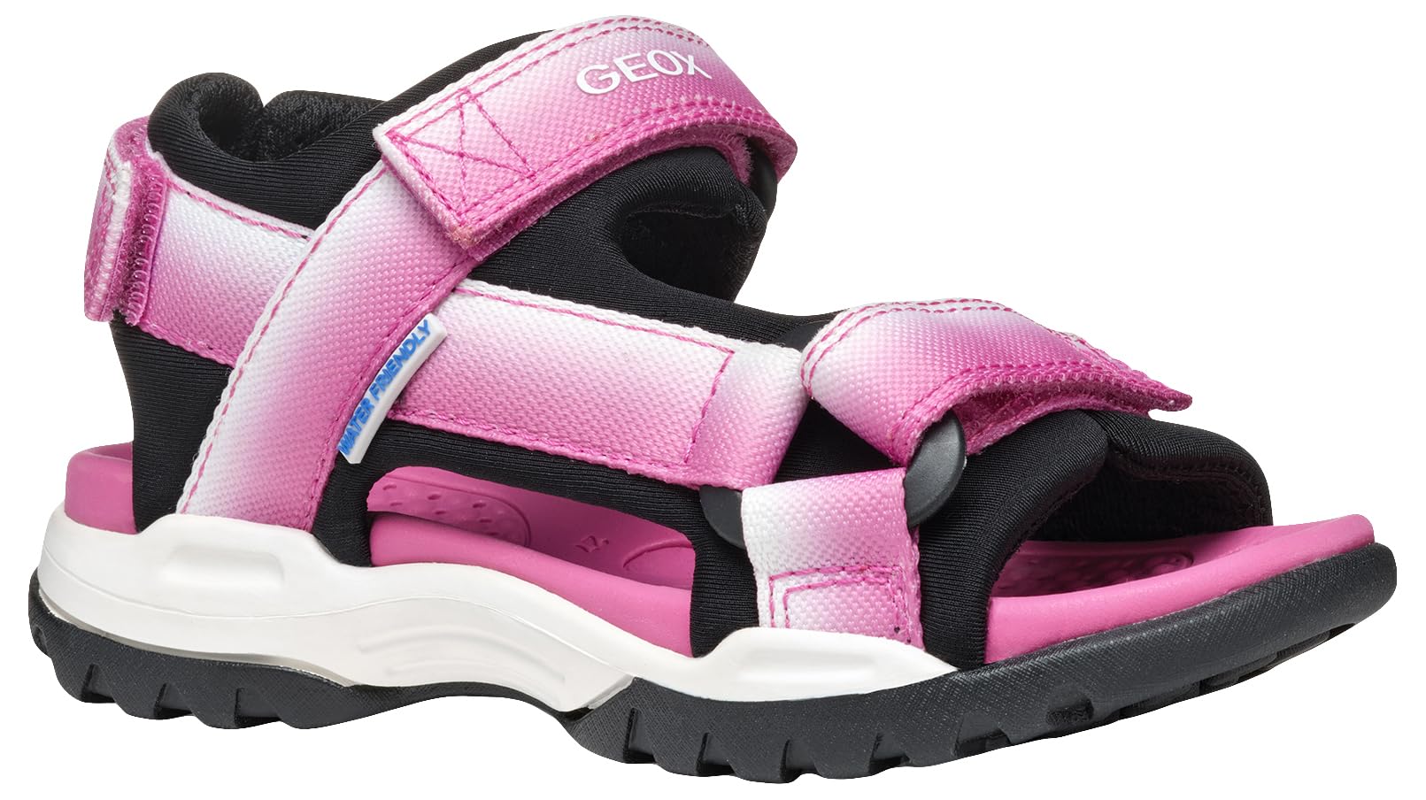 Geox J BOREALIS GIRL A, Girls’ Sandal, Fuchsia/Black,