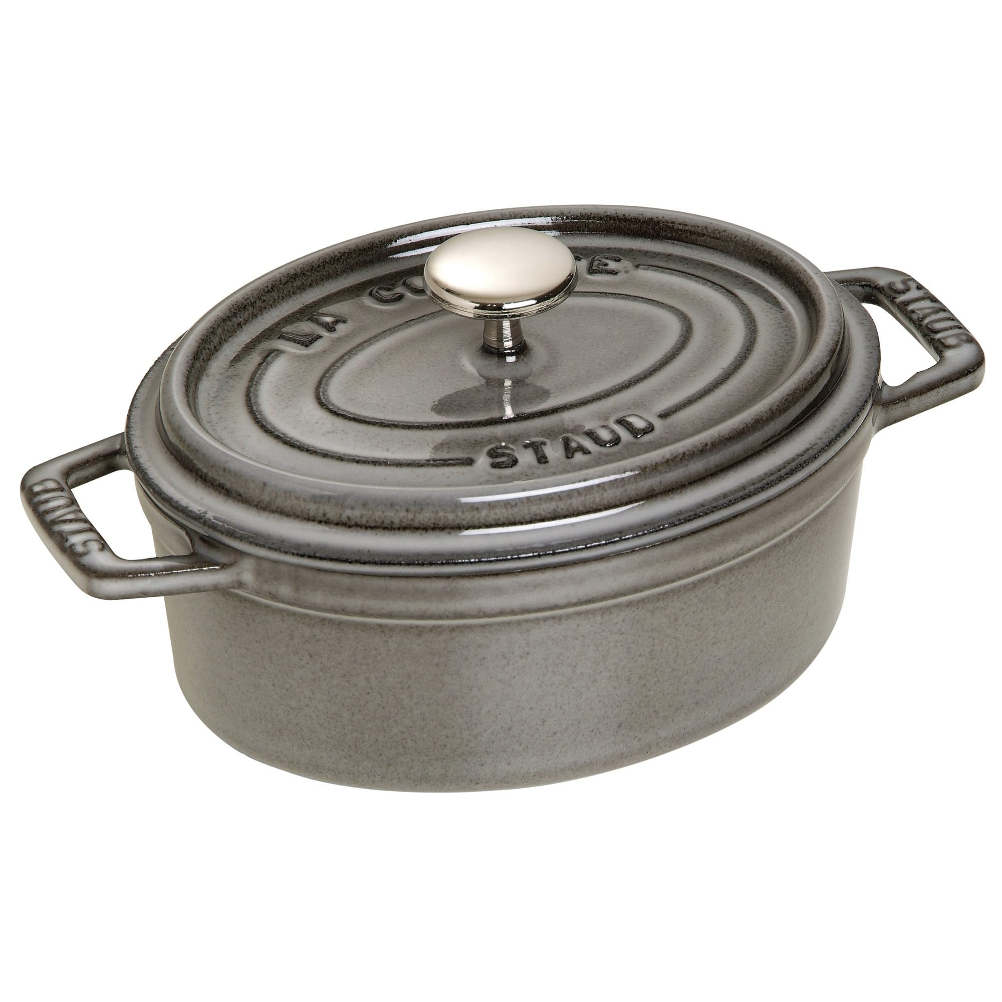 Amazon.com: Staub Cast Iron 1-qt Oval Cocotte - Graphite Grey