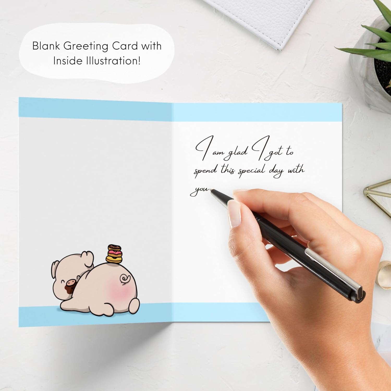 ALY LOU Funny Anniversary Birthday Card for Boyfriend, Wife, Girlfriend, Husband, Him Her - Cute Sarcastic Love Greeting Card, Blank Inside (Thanks for Feeding Me) - Image 2