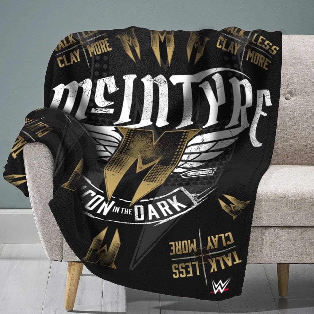 Sleep Squad WWE Drew McIntyre 60 x 80 Rachel Plush Blanket Wrestling Superstar Super-Soft Throw