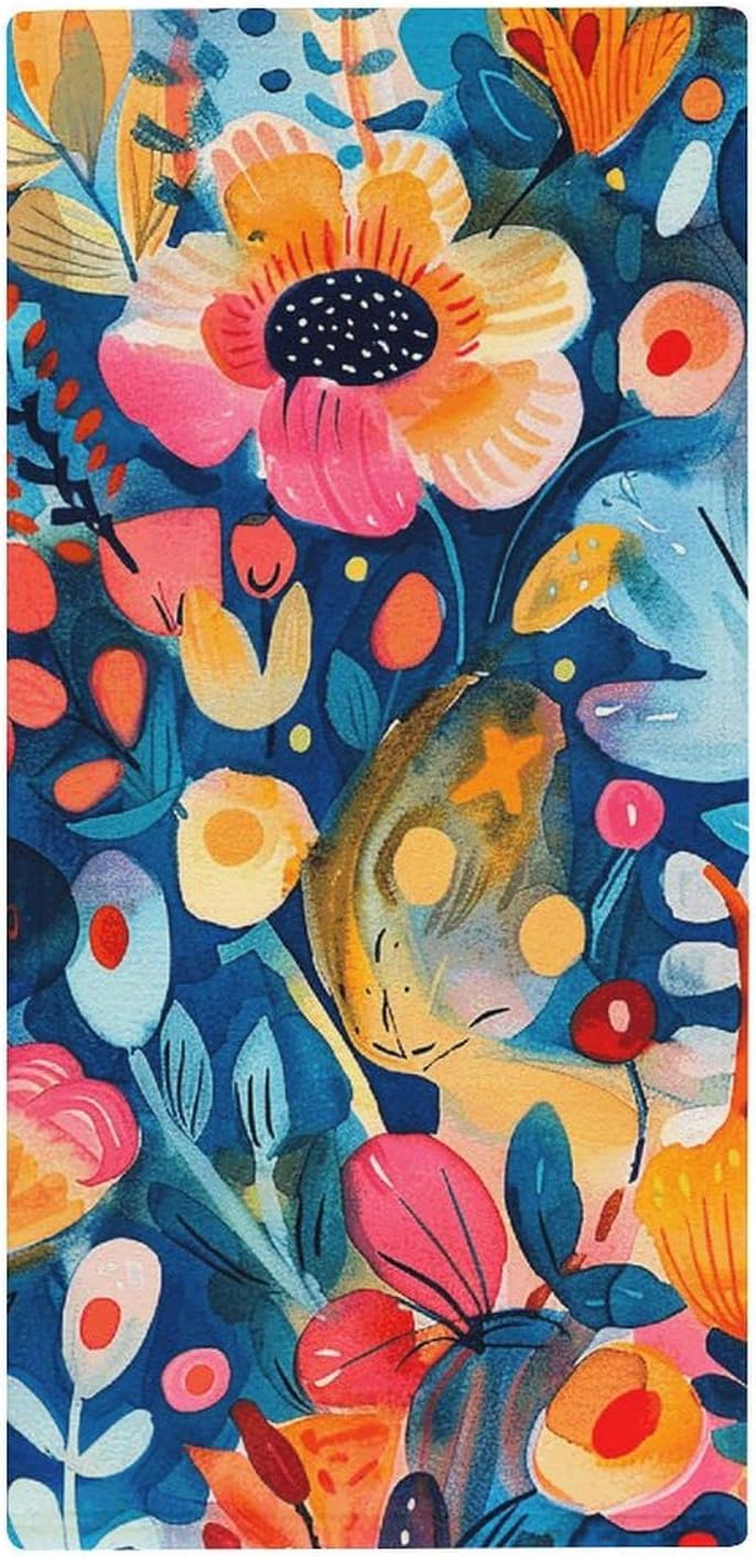 Popular Art Style Bath Towels Soft Microfiber Coral Velvet Hand Towel Quick Drying Towel for Shower Highly Absorbent Washcloths Ideal for Hotels Spa Bathroom