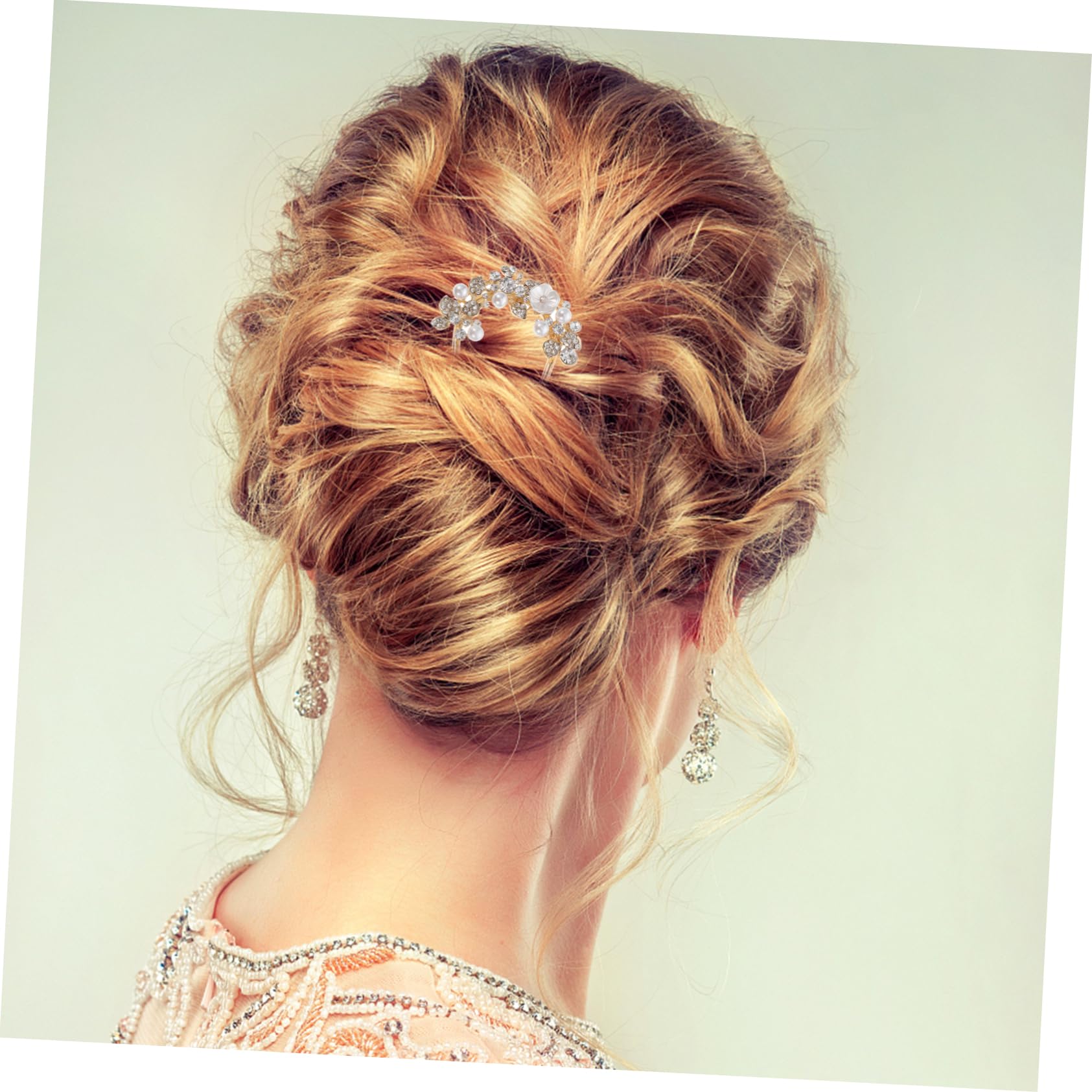 POPETPOP 5piezas Horquilla De Pelo De Perlas y Brillantes Para Moño Chic Horquilla Metálica Para Mujeres Accesorio De Peinado Elegante y Cómodo