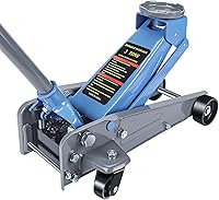 LARBANKE 3 Ton Floor Jack - Durable Carbon Steel Low Profile Jack, 5.31"-18.11" Lift Range, Swivel Wheels for Cars, SUVs & Trucks
