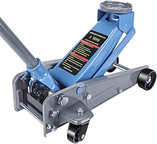 LARBANKE 3 Ton Floor Jack - Durable Carbon Steel Low Profile Jack, 5.31"-18.11" Lift Range, Swivel Wheels for Cars, SUVs & Trucks