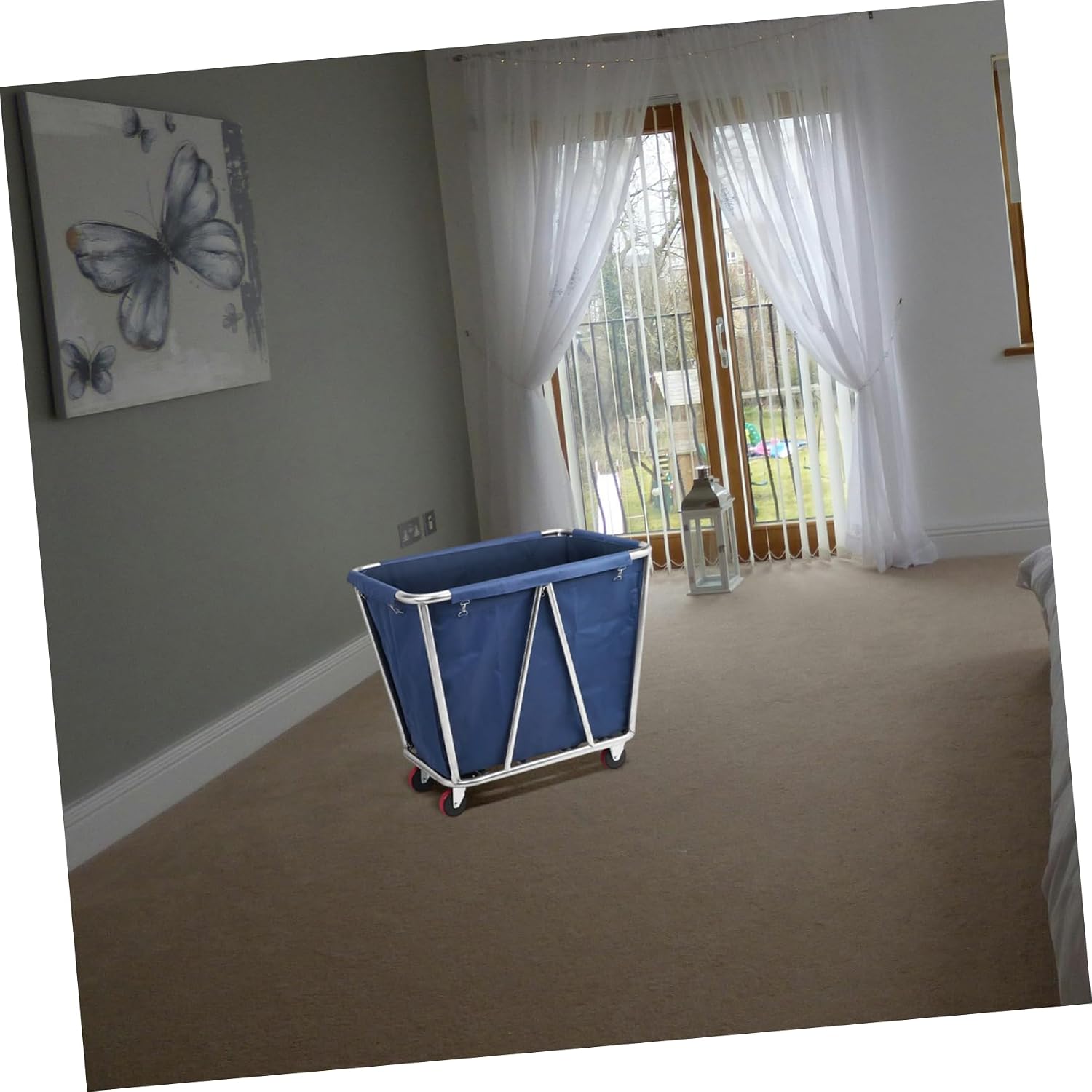 SOLUSTRE Removable Laundry Basket Liner Oxford Storage Bag for Linens Cleaning Carts